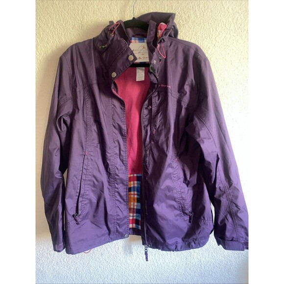 Quechua waterproof Mh500 Women Jacket Novadry hiking Camp M Breathable EUC - Picture 1 of 12